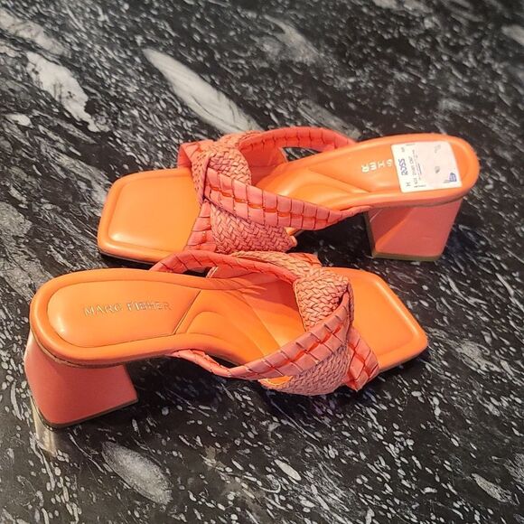 BRAND NEW MARC FISHER  WITH INTERWOVEN STRAPS SQUARE OPEN TOE SANDAL - Picture 6 of 16